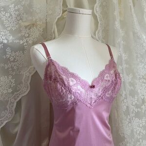 Dusty Pink Lace Bust Slip Dress